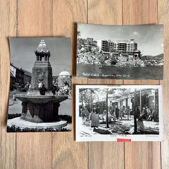 Lot 12 Vintage Travel Postcards China Jerusalem Paris Acapulco Posted Used - Picture 10 of 11